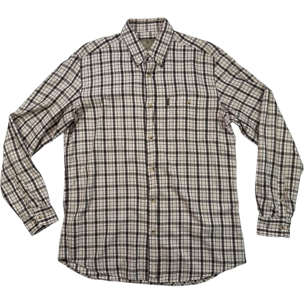 Beretta Men’s Plaid Button Down Hunting Formal Warmth Long‎ Sleeve Size Large